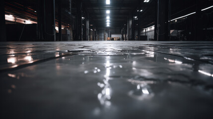 Sticker - Epoxy and waxed floor in hangar or parking