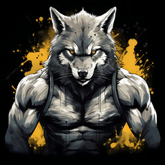 Wall Mural - Strong Wolf