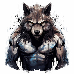 Wall Mural - Strong Wolf