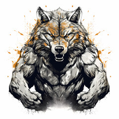 Wall Mural - Strong Wolf