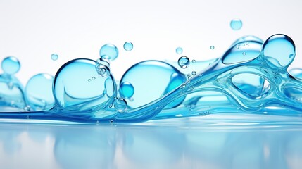 beautiful transparent cosmetic blue gas bubbles water ai generated image