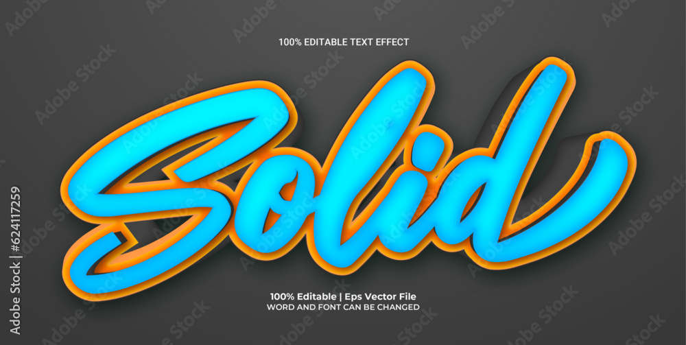 3d editable premium vector text effect Stock Vector | Adobe Stock