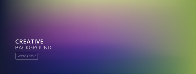 Wall Mural - vibrant smooth dark blue purple and green gradient background banner proportion