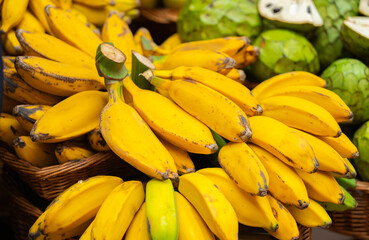 Poster - bunches of bananas close up