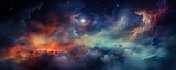 Fototapeta  - Colorful space galaxy cloud 
