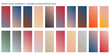 New fashion color and gradients trend 2023. Color palette forecast of the future color trend and gradients new color combinations Summer Autumn Winter 2023