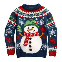 Christmas Ugly Sweater Isolated. Illustration AI Generative