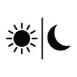 sun and moon icon vector day and night sign