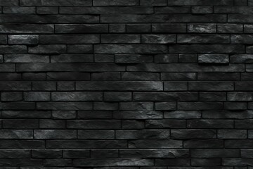  black painted brick wall pattern | Generative AI