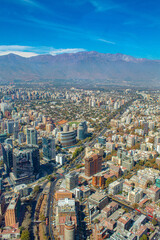 Wall Mural - aerial view country Chile Santiago