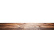 © BussarinK - Dark Brown Blank Wooden Tabletop Mockup, Empty Wooden Table Cutout. Isolated on Transparent Background. Generative AI