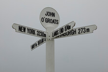 Novelty Signpost A John O'Groats Showing Distances
