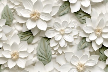 a beautiful 3d luxury floral seamless pattern background, colorful 3d abstraction wallpaper for inte
