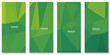 set of brochures, abstract modern triangular yellow green bio background