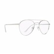 © wayne - Silver Wire Frame Glasses, Aviator style, isolated on a white background, generative ai