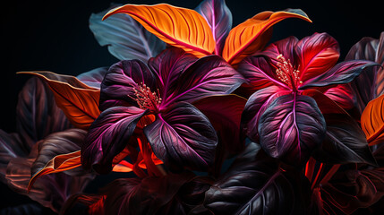 Wall Mural - bouquet of red lilies HD 8K wallpaper Stock Photographic Image
