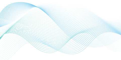 Abstract blue wave lines on transparent background. Digital frequency track equalizer. Abstract business wave curve lines background. Abstract wave line for banner, wallpaper background with wave.