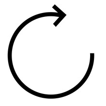 Clockwise Rotating Circular Arrow Icon 