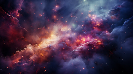 Wall Mural - galaxy and nebula photo with purple and pink color tone, hyper realistic Made by AI generated
