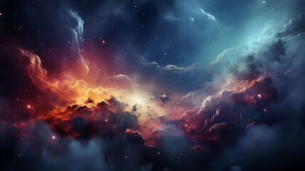 Wall Mural - galaxy and nebula photo with purple and pink color tone, hyper realistic Made by AI generated