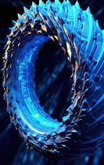 Canvas Print - metallic abstract background,created with generative ai tecnology.