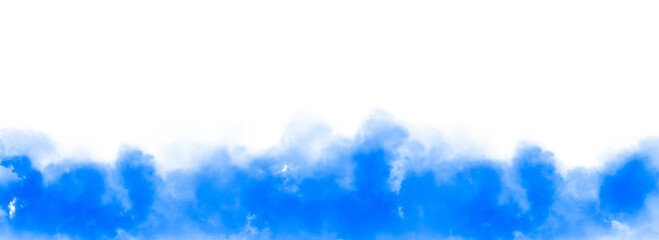 Wall Mural - blue smoke isolate transparent background