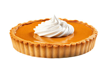 Wall Mural - Pumpkin pie isolated on transparent background, Generative AI