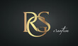 luxury letters RGS golden logo icon premium monogram, creative royal logo design	
