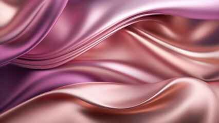 Wall Mural - Gentle Pink Silk Waves