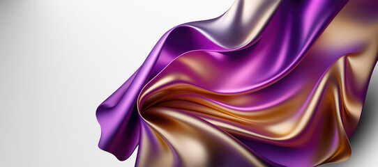 Wall Mural - Purple and Gold Silk Fabric