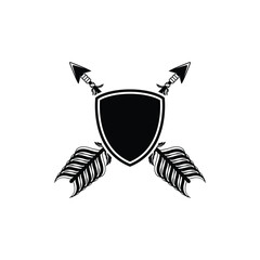 Wall Mural - shield with arrows design