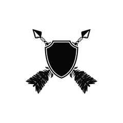 Wall Mural - shield with arrows design