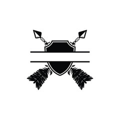 Wall Mural - shield with arrows design