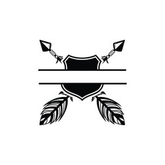 Wall Mural - shield with arrows design