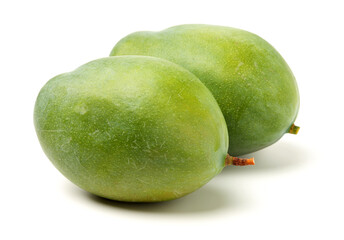 Wall Mural - mangos on a white background 