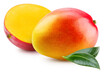 Fresh mango with leaves isolated