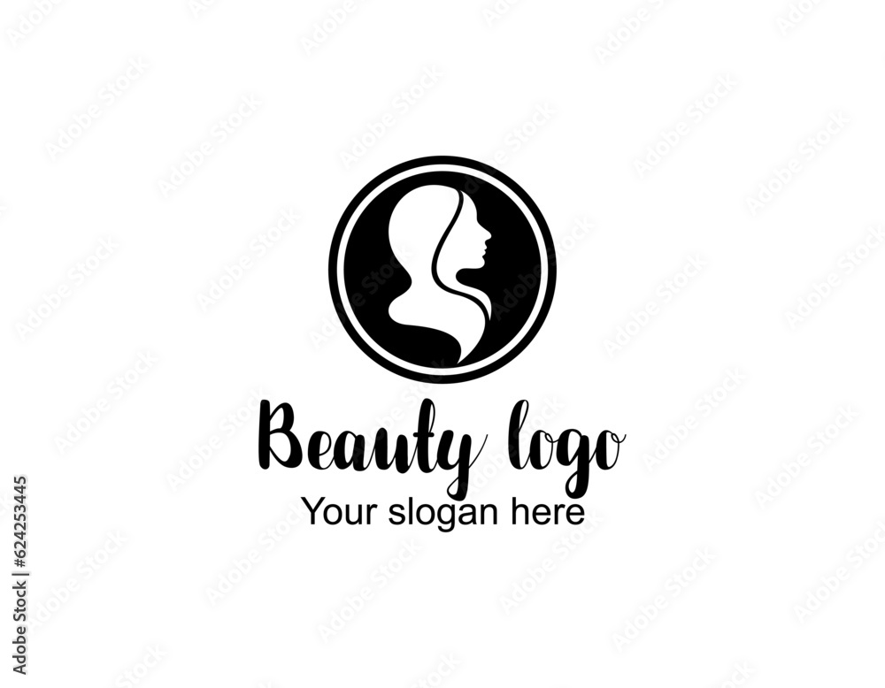 Woman face logo icon vector. Woman face logo design vector illustration ...