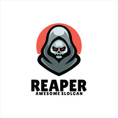 Wall Mural - Reaper head mascot logo design