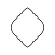Islamic line shape vector window 
