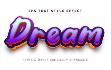 Wall Mural - Dream 3d editable text effect style