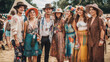 © Robert Kneschke - Eclectic festival fashion at a summer event