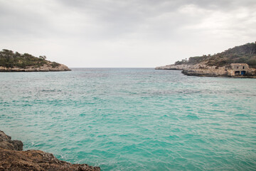 Sticker - a small bay on the coastline of spain