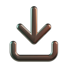 Sticker - Download Arrow 3D Icon