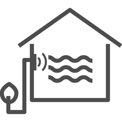 Smart home technology line icon. Home equipment  object symbol.