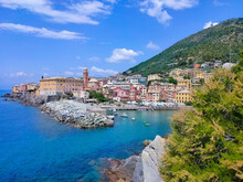 Nervi Is A Former Fishing Village Now A Seaside Resort Of Genoa In Liguria Region Of Italy