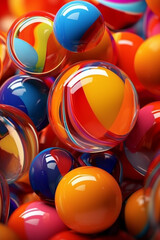 Fototapete - A series of abstract photographs capturing close-up details of everyday objects, transforming them into vibrant and abstract compositions . Generative AI technology.