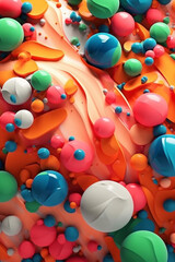 Fototapete - art piece showcasing abstract and experimental animations, exploring movement, rhythm, and the interplay between light and color.  Generative AI technology.