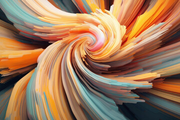 Fototapete - A series of abstract digital paintings created using software and algorithms, exploring the intersection of technology and art in the context of Abstract Expressionism.  Generative AI technology.