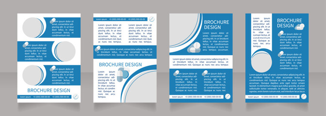 Coronavirus hospital treatment blank brochure layout design. Vertical poster template set with empty copy space for text. Premade corporate reports collection. Editable flyer paper pages