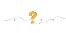 Question Mark One Line Style. Choosing Decision Concept Illustration